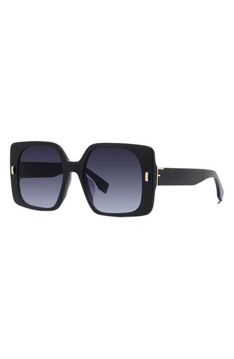 fendi 53mm square sunglasses|Fendi geometric rimless aviator sunglasses.